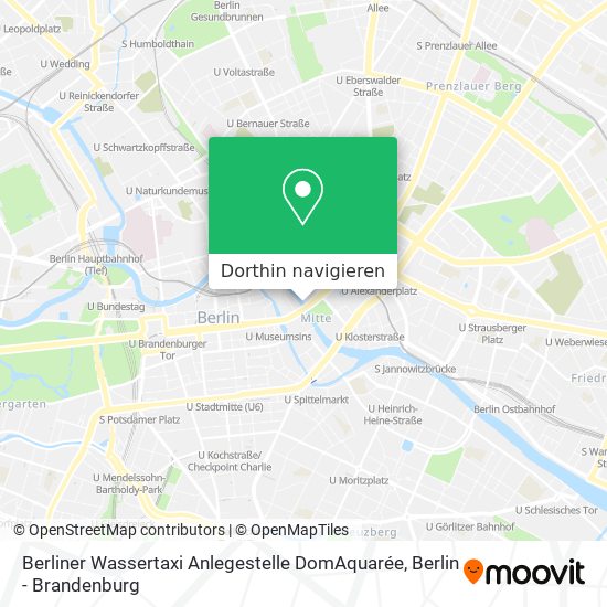 Berliner Wassertaxi Anlegestelle DomAquarée Karte