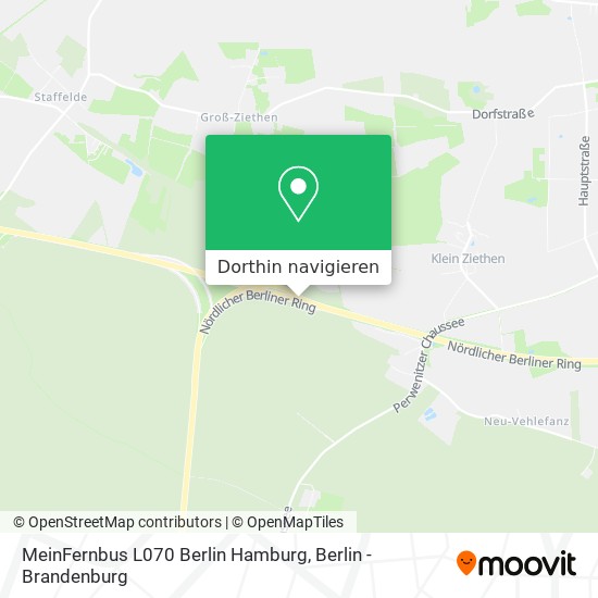 MeinFernbus L070 Berlin Hamburg Karte