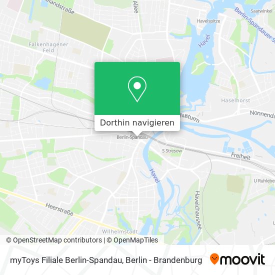 myToys Filiale Berlin-Spandau Karte