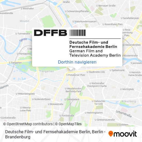 Deutsche Film- und Fernsehakademie Berlin Karte