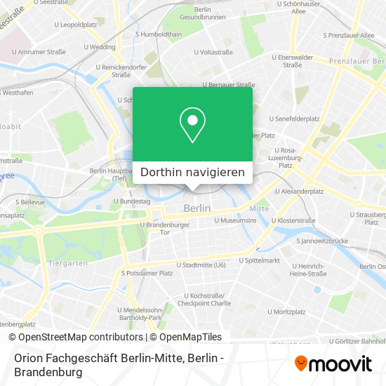 Orion Fachgeschäft Berlin-Mitte Karte