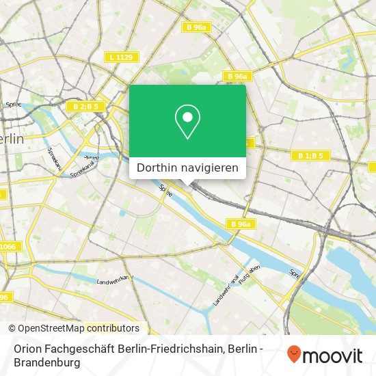 Orion Fachgeschäft Berlin-Friedrichshain Karte