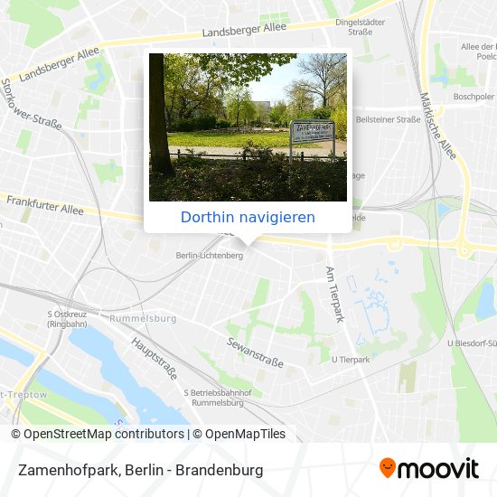 Zamenhofpark Karte