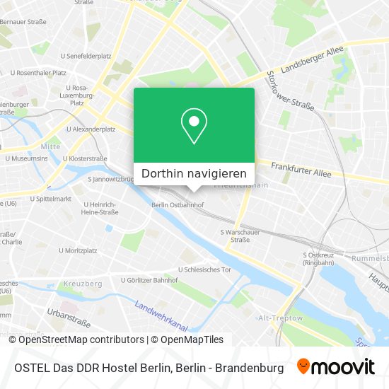 OSTEL Das DDR Hostel Berlin Karte