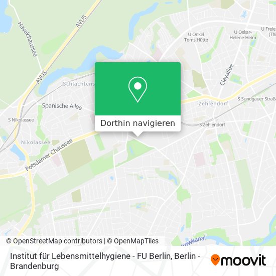 Institut für Lebensmittelhygiene - FU Berlin Karte