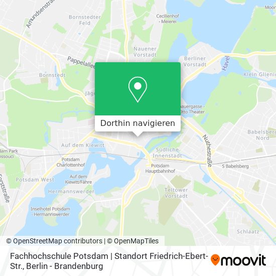 Fachhochschule Potsdam | Standort Friedrich-Ebert-Str. Karte