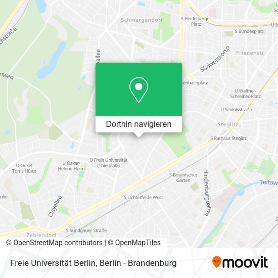 Freie Universität Berlin Karte