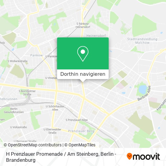 H Prenzlauer Promenade / Am Steinberg Karte