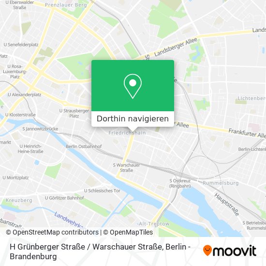 H Grünberger Straße / Warschauer Straße Karte