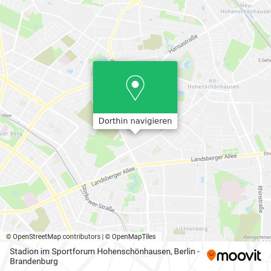 Stadion im Sportforum Hohenschönhausen Karte