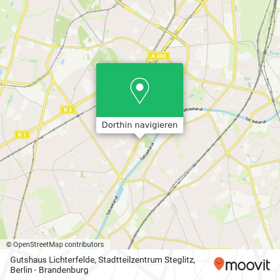 Gutshaus Lichterfelde, Stadtteilzentrum Steglitz Karte