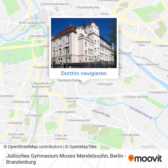 Jüdisches Gymnasium Moses Mendelssohn Karte