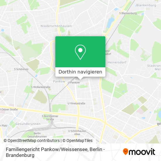 Familiengericht Pankow / Weissensee Karte
