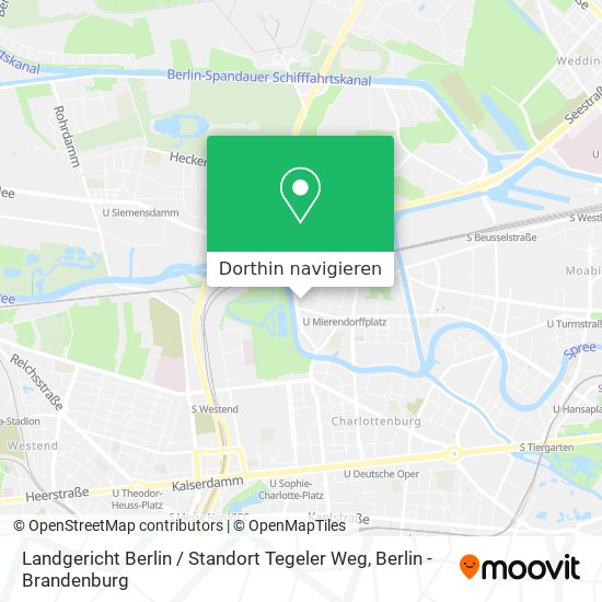 Landgericht Berlin / Standort Tegeler Weg Karte