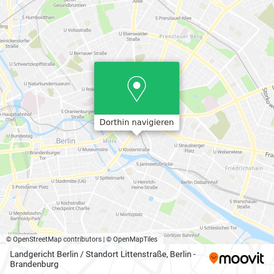 Landgericht Berlin / Standort Littenstraße Karte