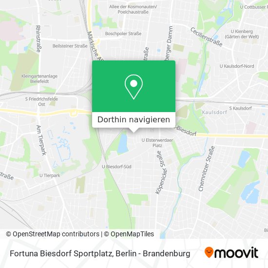 Fortuna Biesdorf Sportplatz Karte