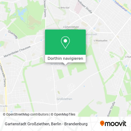 Gartenstadt Großziethen Karte