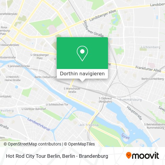 Hot Rod City Tour Berlin Karte