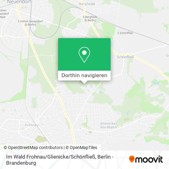 Im Wald Frohnau / Glienicke / Schönfließ Karte