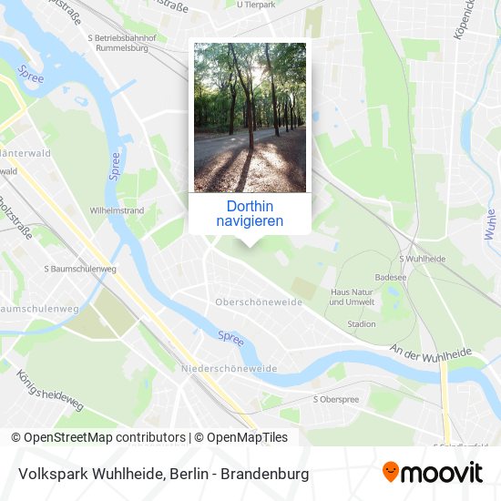 Volkspark Wuhlheide Karte