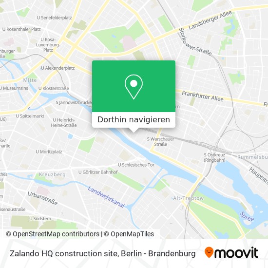 Zalando HQ construction site Karte