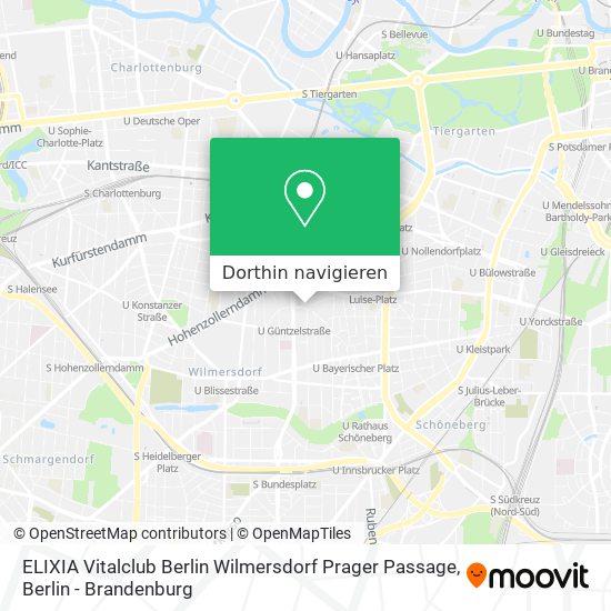 ELIXIA Vitalclub Berlin Wilmersdorf Prager Passage Karte