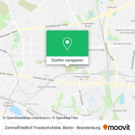 Zentralfriedhof Friedrichsfelde Karte