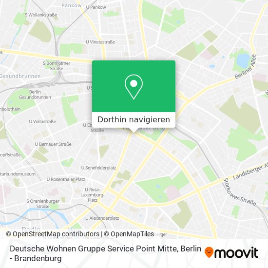 Deutsche Wohnen Gruppe Service Point Mitte Karte