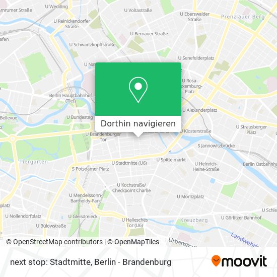 next stop: Stadtmitte Karte
