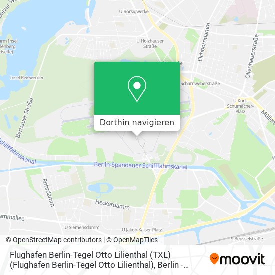 Flughafen Berlin-Tegel Otto Lilienthal (TXL) (Flughafen Berlin-Tegel Otto Lilienthal) Karte