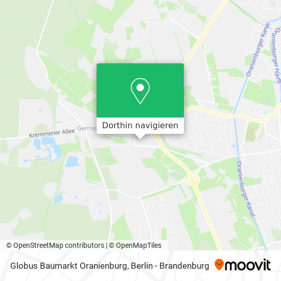 Globus Baumarkt Oranienburg Karte