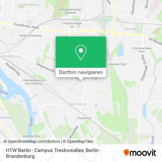 HTW Berlin - Campus Treskowallee Karte