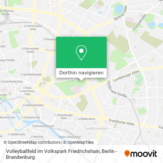 Volleyballfeld im Volkspark Friedrichshain Karte