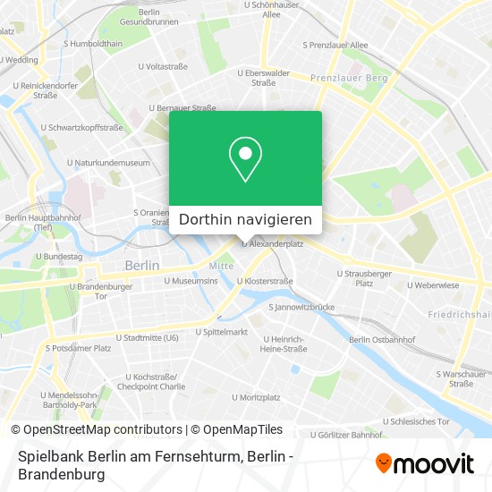 Spielbank Berlin am Fernsehturm Karte