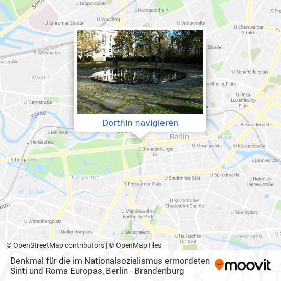 Denkmal für die im Nationalsozialismus ermordeten Sinti und Roma Europas Karte