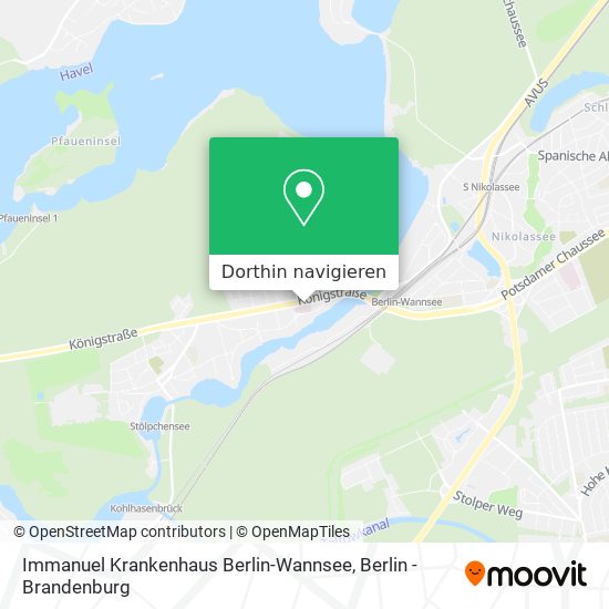 Immanuel Krankenhaus Berlin-Wannsee Karte