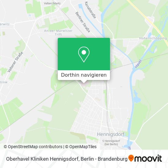 Oberhavel Kliniken Hennigsdorf Karte