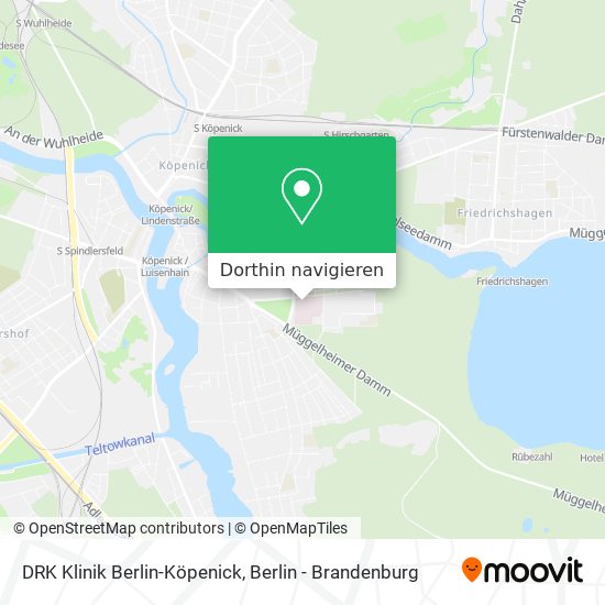 DRK Klinik Berlin-Köpenick Karte