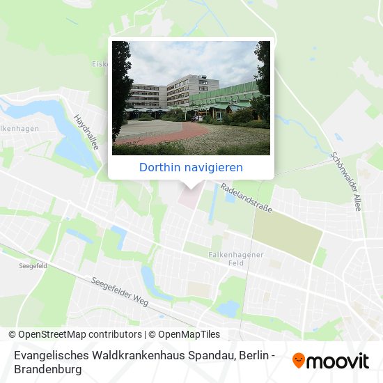 Evangelisches Waldkrankenhaus Spandau Karte