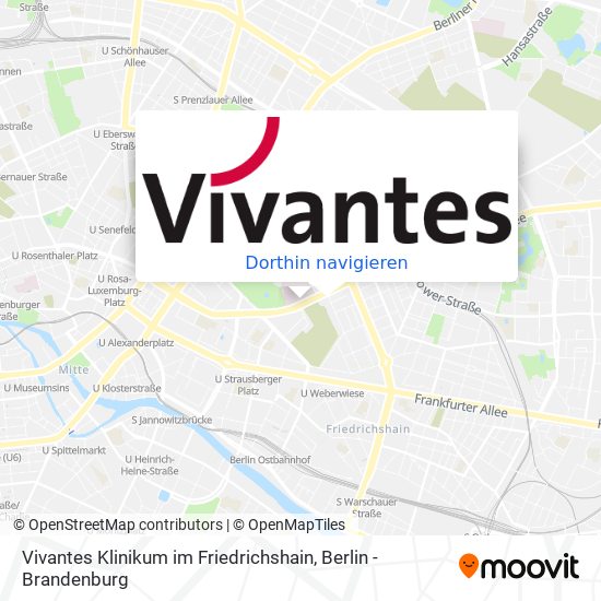 Vivantes Klinikum im Friedrichshain Karte