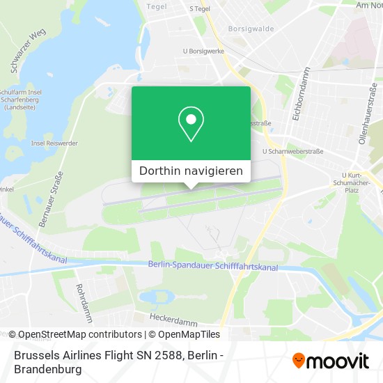 Brussels Airlines Flight SN 2588 Karte