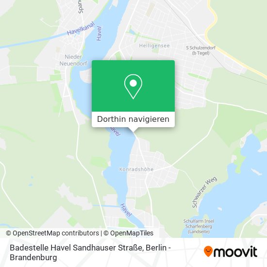 Badestelle Havel Sandhauser Straße Karte