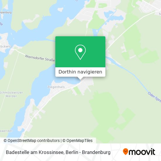 Badestelle am Krossinsee Karte