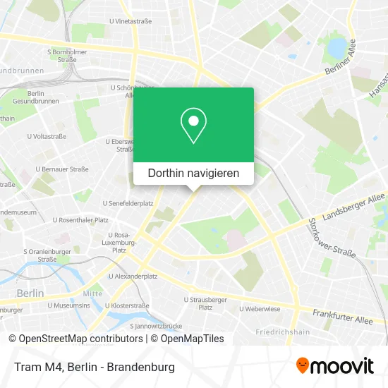 Tram M4 Karte