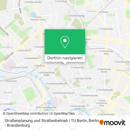 Straßenplanung und Straßenbetrieb | TU Berlin Karte