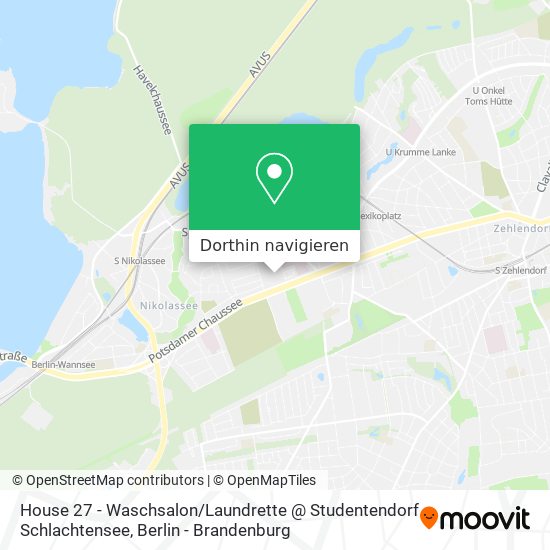 House 27 - Waschsalon / Laundrette @ Studentendorf Schlachtensee Karte