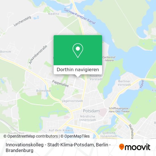 Innovationskolleg - Stadt-Klima-Potsdam Karte