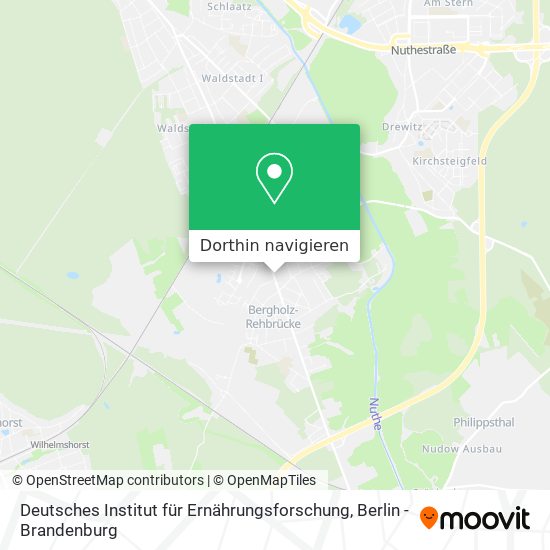 Deutsches Institut für Ernährungsforschung Karte