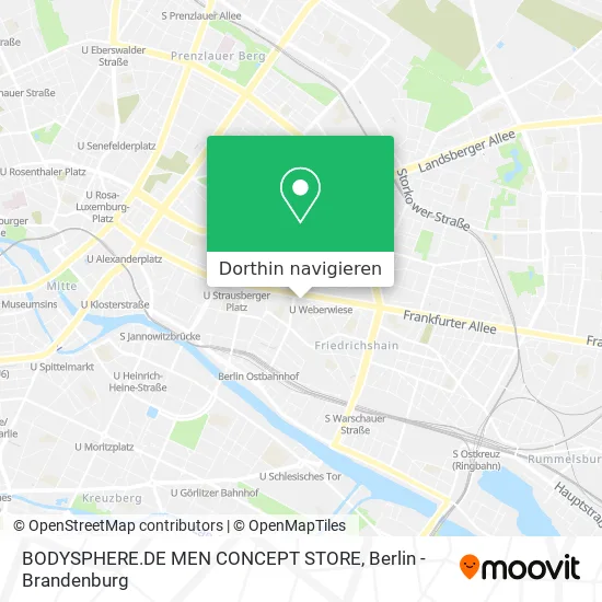 BODYSPHERE.DE MEN CONCEPT STORE Karte