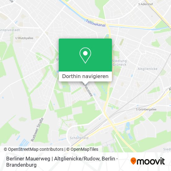 Berliner Mauerweg | Altglienicke / Rudow Karte